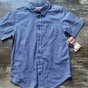 Wrangler Navy Checkered Short Sleeve Shirt